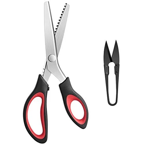 YAZEMKEL Pinking Shears Serrated 9 Inch | Professional Craft Zig Zag Cut Scissors thumbnail 1
