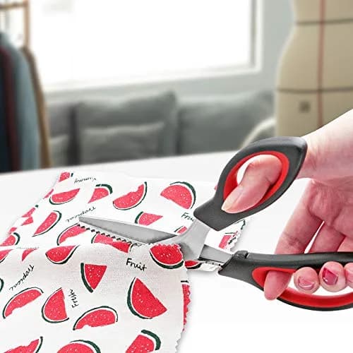 YAZEMKEL Pinking Shears Serrated 9 Inch | Professional Craft Zig Zag Cut Scissors thumbnail 6