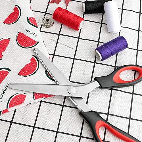 YAZEMKEL Pinking Shears Serrated 9 Inch | Professional Craft Zig Zag Cut Scissors thumbnail 7