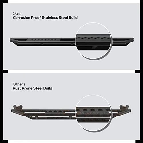 HD Ridez iArmor Running Boards for Jeep Grand Cherokee & Commander 2005-2010 | Aluminum Low Profile Side Step Bars thumbnail 3