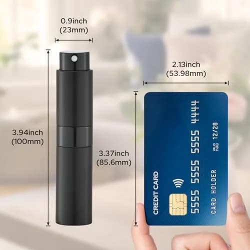 LISAPACK Refillable Perfume Atomizer Spray Bottle 8ml (0.27 Fl Oz) | Twist-Up Leak-Proof Travel Size thumbnail 8