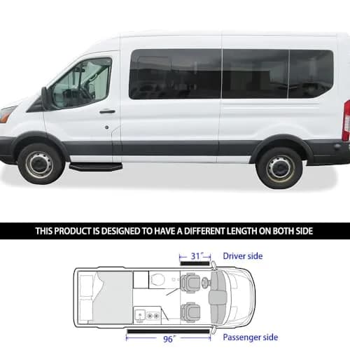 HD Ridez iRunning Board OE Low Profile Black for Transit 2015-2026 | Durable Stainless Steel, Factory-Fit Design thumbnail 6