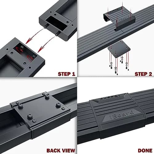 HD Ridez Stainless Steel Running Board 5" Black | Rust-Resistant Full Size Van Step thumbnail 3