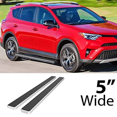 HD Ridez Running Board 5" Silver Compatible with Toyota RAV4 2016-2018 | Supports up to 300 lbs thumbnail 2