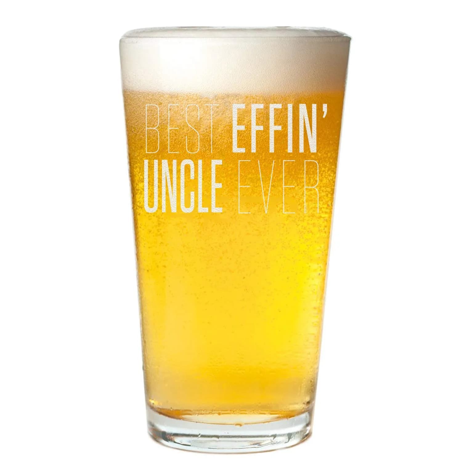 Veracco 16oz Pint Glass | Durable Crystal Drinkware for Cold Beverages — Clear