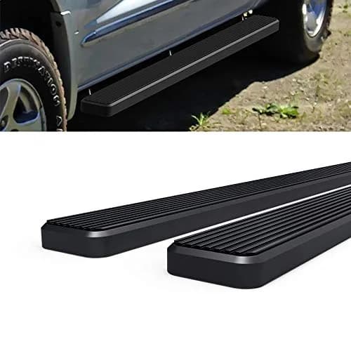 HD Ridez Stainless Steel Running Board 5in Black | Supports up to 300 lbs, Full-Length Anti-Slip Tread, Compatible with Dodge Dakota 2005-2011 thumbnail 4