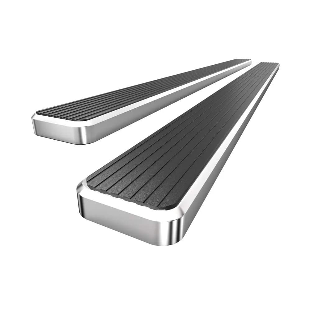 HD Ridez Running Boards Compatible with Ford F150 2001-2003 SuperCrew Cab 5" Polished Nerf Bar Side Steps - main product image
