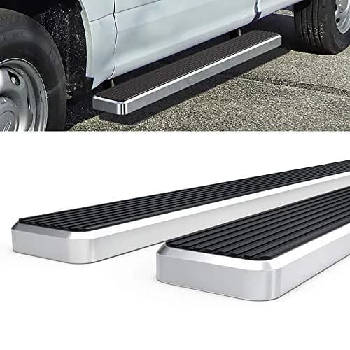 HD Ridez Running Board 6" Silver Compatible with Ford F150 2015-2026 Regular Cab & F-250 F-350 Super Duty 2017-2026 | Lightweight Aluminum Support 300 lbs thumbnail 4