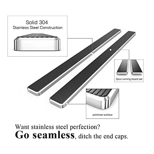 HD Ridez Running Board 6" Silver Compatible with Ford F150 2015-2026 Regular Cab & F-250 F-350 Super Duty 2017-2026 | Lightweight Aluminum Support 300 lbs thumbnail 5
