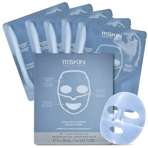 111SKIN Cryo De-Puffing Energy Facial Mask, Fragrance Free, Set of 5 | Hydrates & Reduces Puffiness thumbnail 1