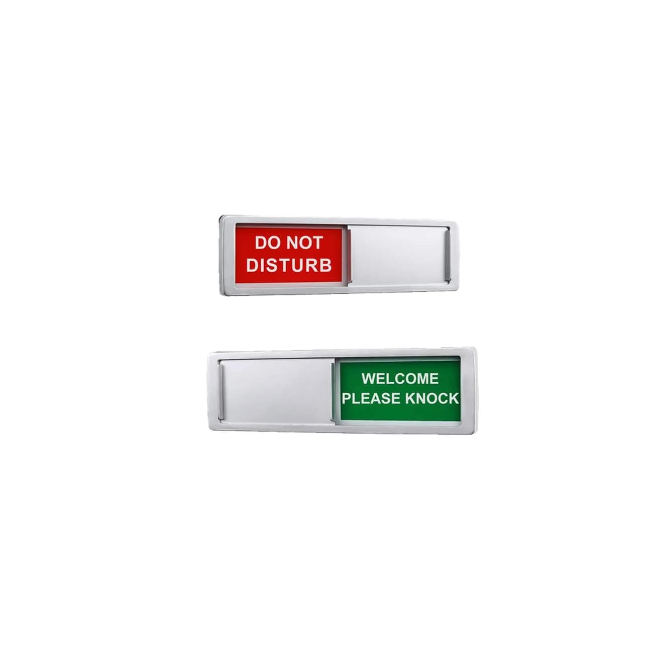 LoYinLo Silver Magnetic Slider "Do Not Disturb" Sign - 18cm x 5cm Privacy Indicator - main product image