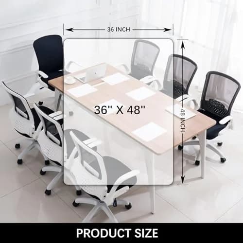 Kuyal Clear Chair Mat for Hardwood Floors 91cm x 122cm (36" x 48") | Protects Floors from Scratches thumbnail 7