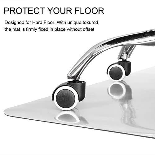 Kuyal Clear Chair Mat for Hardwood Floors 91cm x 122cm (36" x 48") | Protects Floors from Scratches thumbnail 3