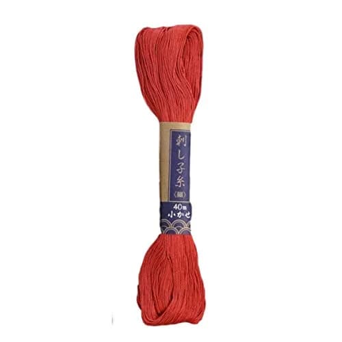 Daruma Yokota Daruma Sashiko Thread 5 Skein Essential Color Set (Thin Sashiko Thread - Hoso) | Cotton, White, Indigo, Red, Black thumbnail 5