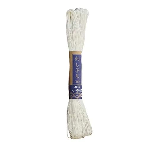 Daruma Yokota Daruma Sashiko Thread 5 Skein Essential Color Set (Thin Sashiko Thread - Hoso) | Cotton, White, Indigo, Red, Black thumbnail 3