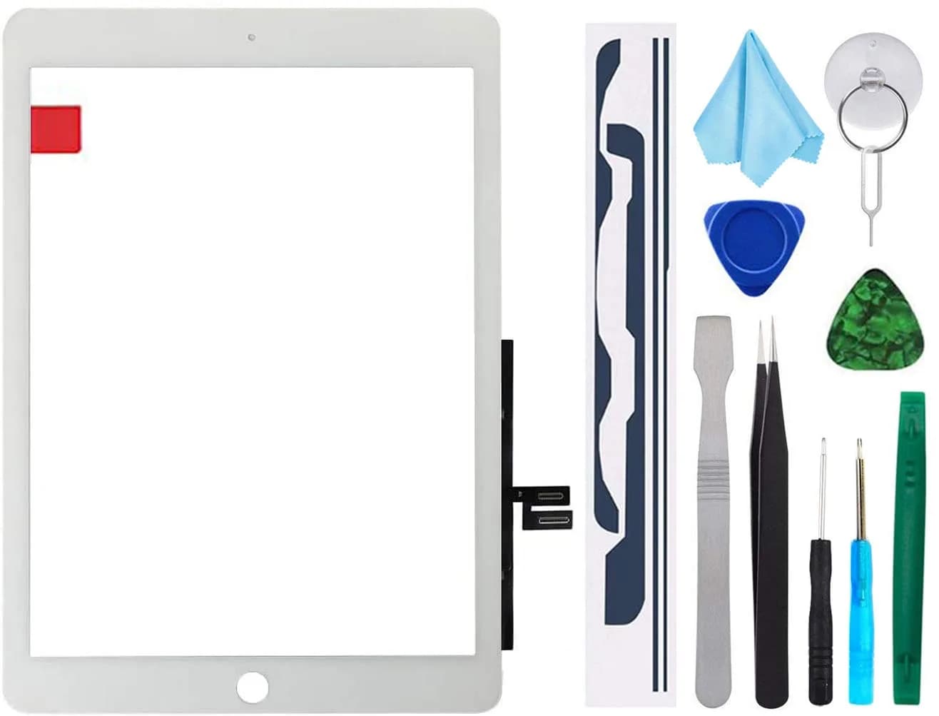 TPhaelay White iPad 7th/8th Gen 10.2" Screen Replacement Digitizer | Tested & Ready for India — White(without button)