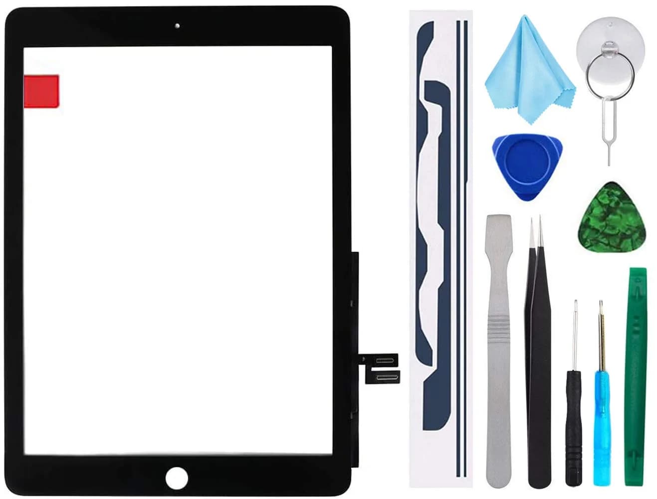 TPhaelay White iPad 7th/8th Gen 10.2" Screen Replacement Digitizer | Tested & Ready for India — Black(without button)
