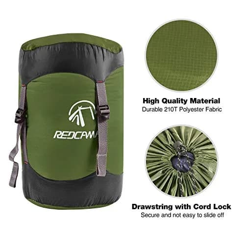 REDCAMP Compression Stuff Sack Large Army Green 27L (9.8x22.1 inches) | Lightweight Packable Gear Organizer thumbnail 5