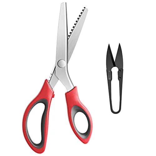 YAZEMKEL Pinking Shears Serrated 9 Inch | Professional Craft Zig Zag Cut Scissors thumbnail 1
