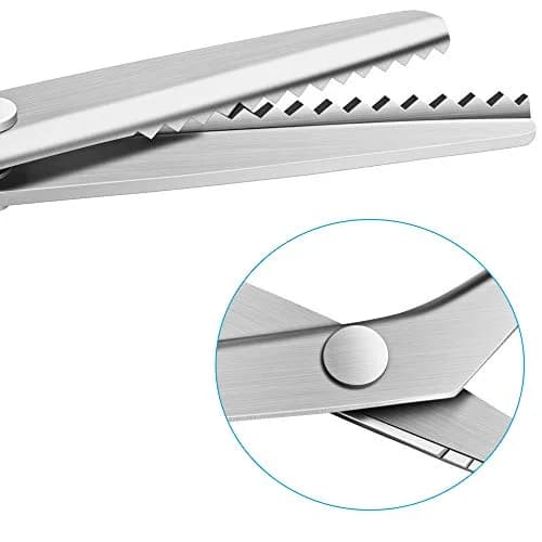 YAZEMKEL Pinking Shears Serrated 9 Inch | Professional Craft Zig Zag Cut Scissors thumbnail 4