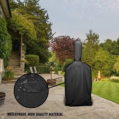 J&C Outdoor Pizza Oven Cover - Black Weather Resistant 160x50x37cm (62.5x19.5x14.5in) | Protects from Rain, Snow, Dust thumbnail 7