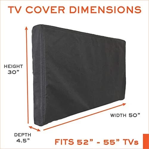 Bozzcovers Outdoor TV Cover 52-55 inch | Waterproof, Weatherproof, Soft Interior thumbnail 2