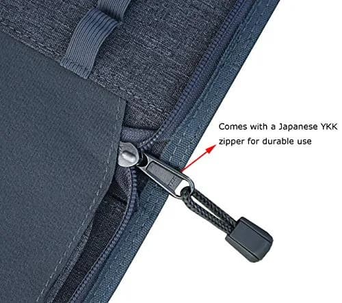 erofa 48 Slots Gray Fountain Pen Case, Canvas Pen Holder Display Pouch Bag Storage 33cm x 25cm | Water Resistant Canvas Organizer thumbnail 6