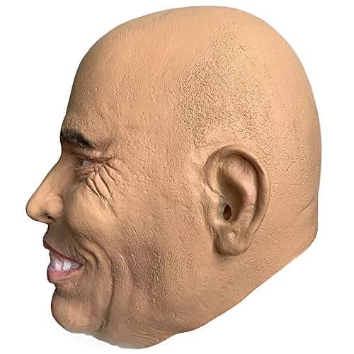zhongcai Realistic Human Latex Mask Head (Male B) Yellow | Halloween Masquerade Costume thumbnail 5