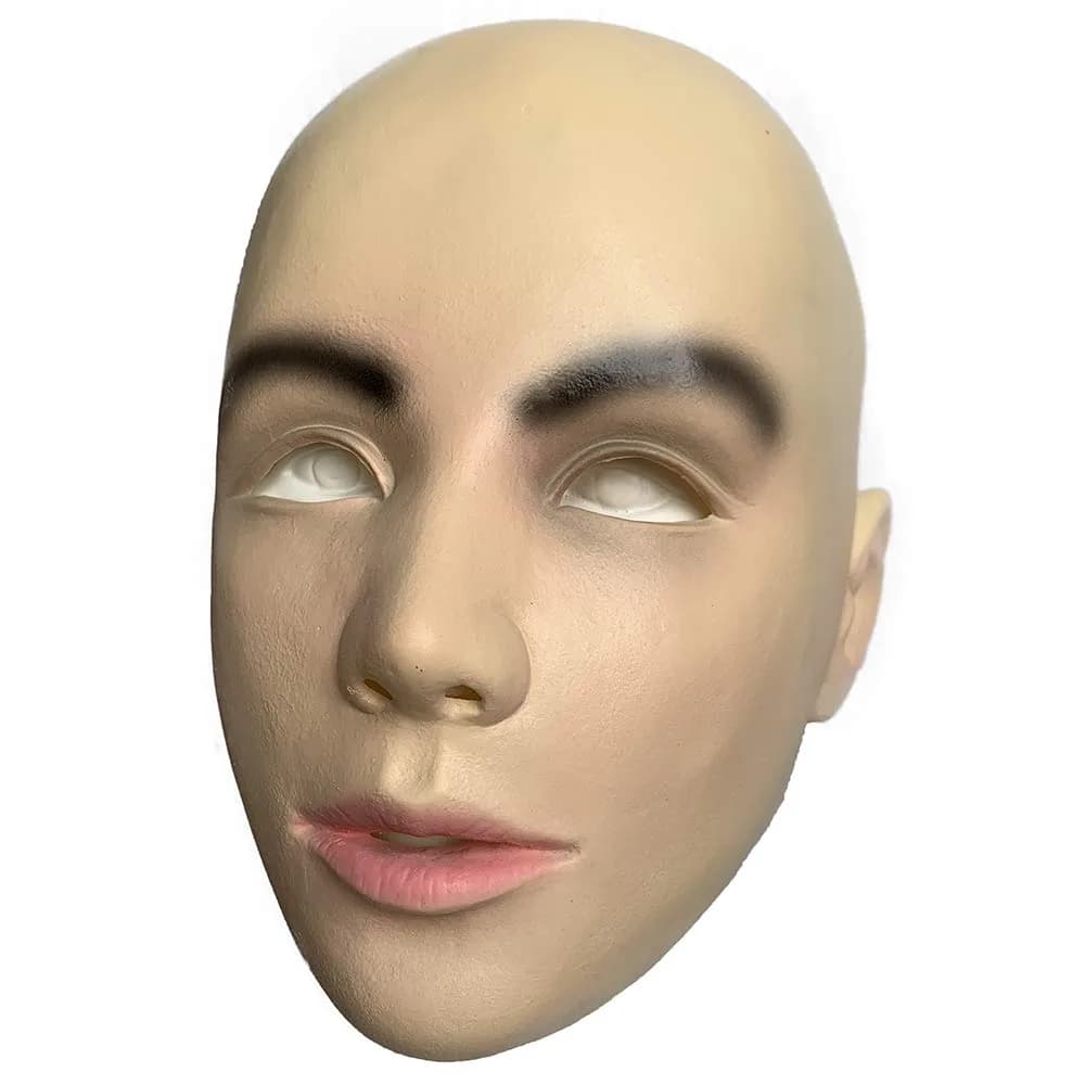 zhongcai Realistic Human Latex Mask Head Yellow | Masquerade Costume Dress for Women - view 2
