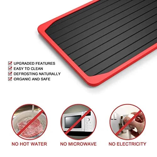 ROYOR Large Defrosting Tray 36cm (14") x 20cm (8") | Faster Thawing Aluminum Tray thumbnail 5