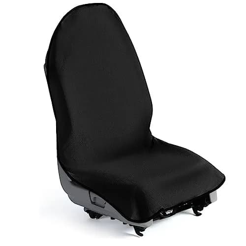 lebogner Waterproof Sweat Towel Car Seat Cover for Gym, Running, Swimming, Beach, Hiking | Universal Fit Anti-Slip Bucket Seat Protector (Black, 1-Pack) thumbnail 1
