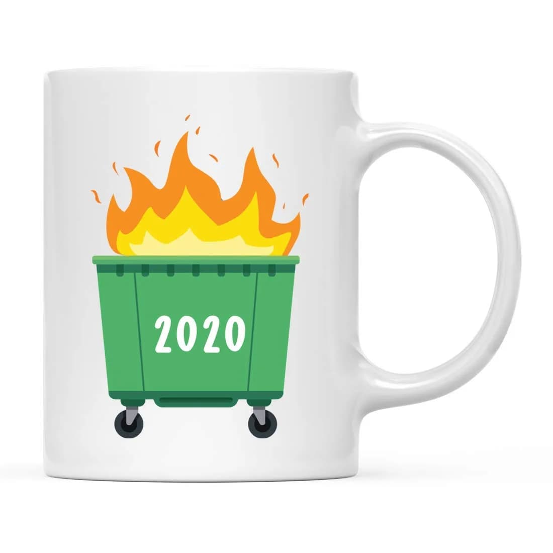 Andaz Press Funny Self Isolation Social Distancing 11oz Ceramic Coffee Mug Gift, Dumpster Fire 2026 | Humorous, Durable & Microwave Safe - main product image
