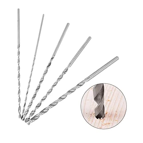 Fafeicy Extra Long Drill Bit Set, High Speed Steel, 2/3/3.5/4/5mm Diameter, 150mm Length for Wood thumbnail 5