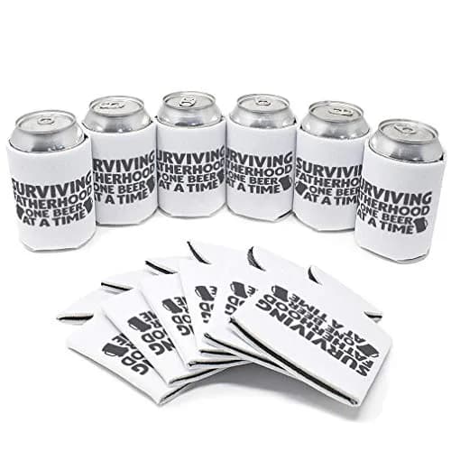 Style In Print Sleeves for Cans Drink Cooler | Surviving Fatherhood Dad Beer Cover (One Size, Multicolor) thumbnail 3