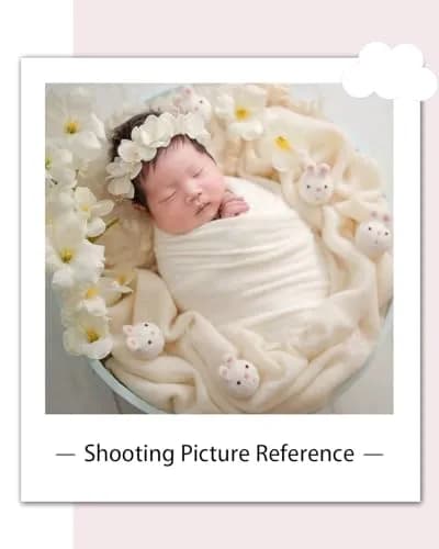 Zeroest Newborn Photography Wrap Baby Photo Prop Blanket (White, Small) | Soft Nylon & Spandex for Newborns thumbnail 4