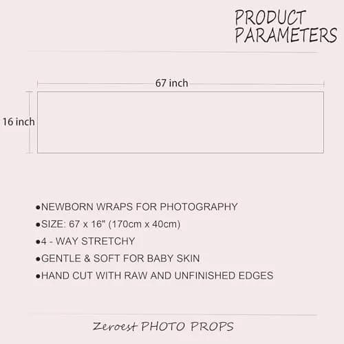 Zeroest Newborn Photography Wrap Baby Photo Prop Blanket (White, Small) | Soft Nylon & Spandex for Newborns thumbnail 5