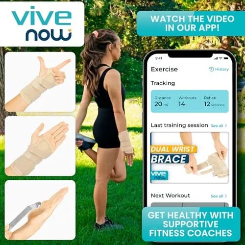Vive Carpal Tunnel Wrist Brace with Splint for Left or Right Hand | Adjustable Support for Wrist Pain Relief thumbnail 8