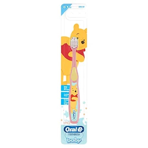 Oral-B Baby Toothbrush Featuring Disney's Pooh, Baby Soft Bristles, 0-3 Years, 1 Count | Gentle Cleaning for Tender Gums thumbnail 1