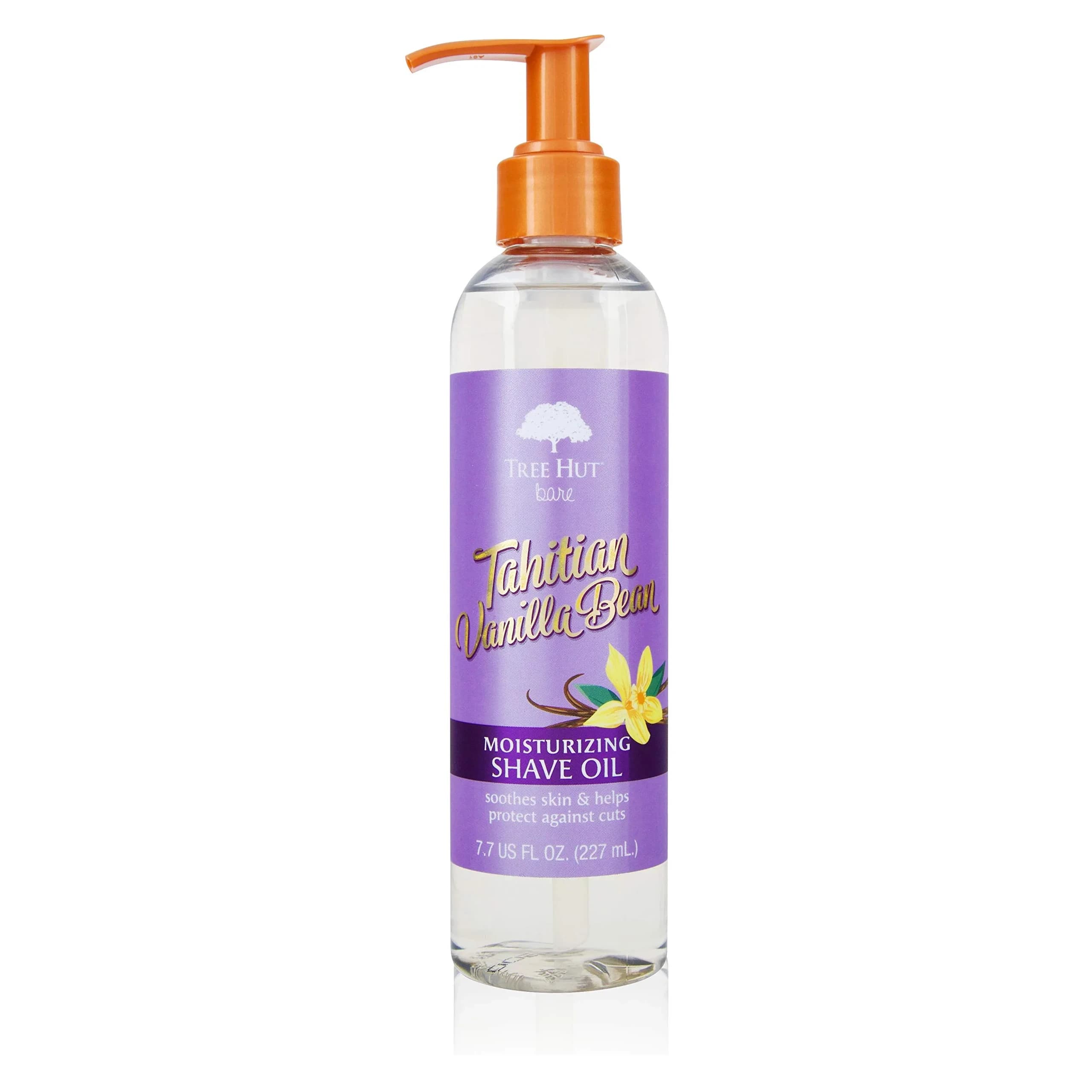 Tree Hut Bare Tahitian Vanilla Bean Moisturizing Shave Oil 221ml (7.7 Fl Oz) | Smooth Shave & Hydration