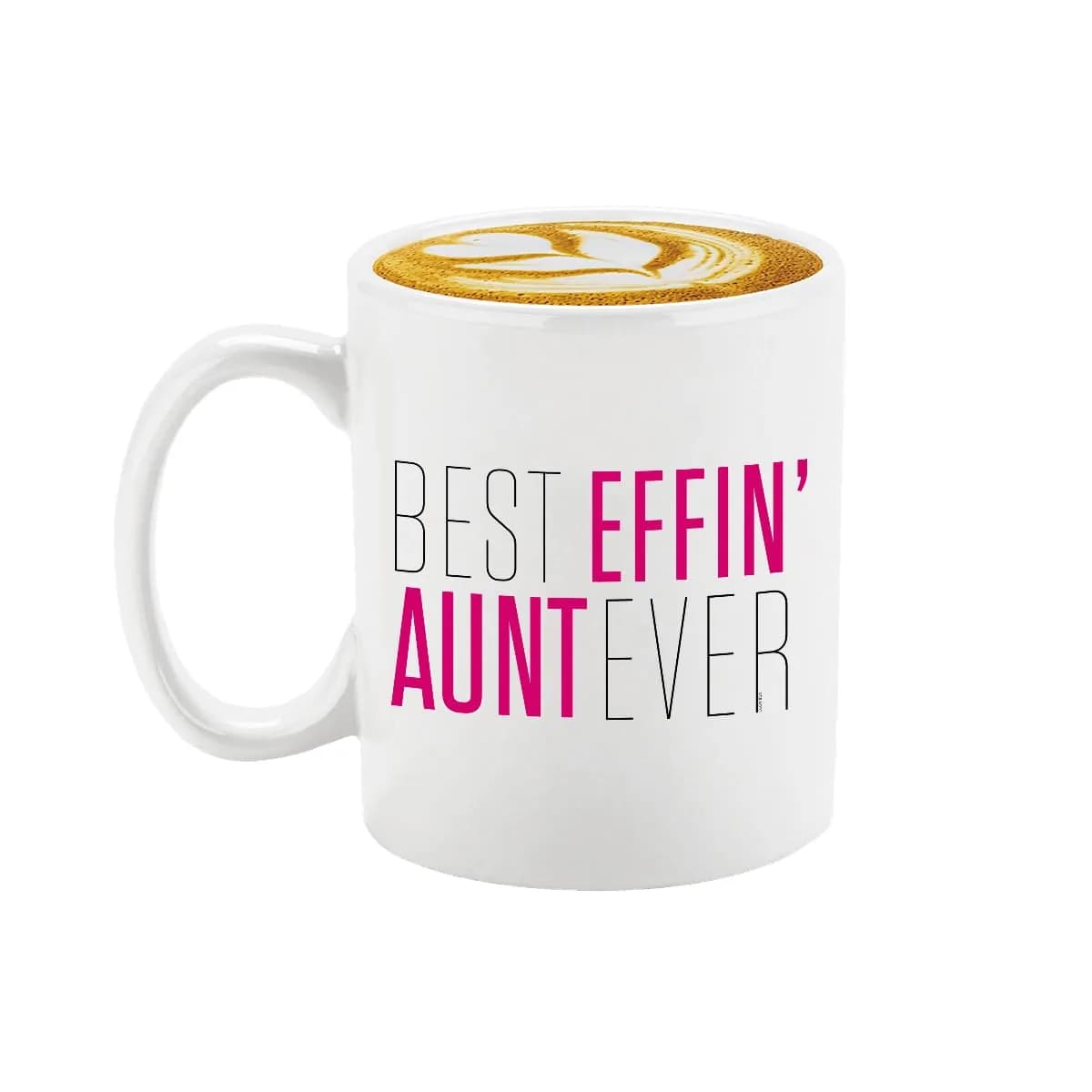 Veracco Best Effin' Aunt Ever Ceramic Coffee Mug For Him Birthday | 11oz White Ceramic — White