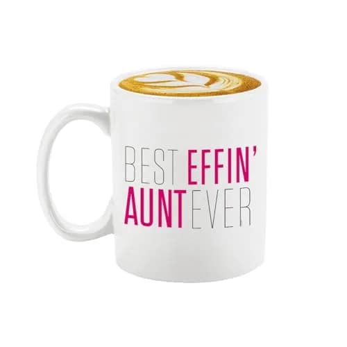 Veracco Best Effin' Aunt Ever Ceramic Coffee Mug For Him Birthday | 11oz White Ceramic thumbnail 1