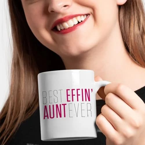 Veracco Best Effin' Aunt Ever Ceramic Coffee Mug For Him Birthday | 11oz White Ceramic thumbnail 6