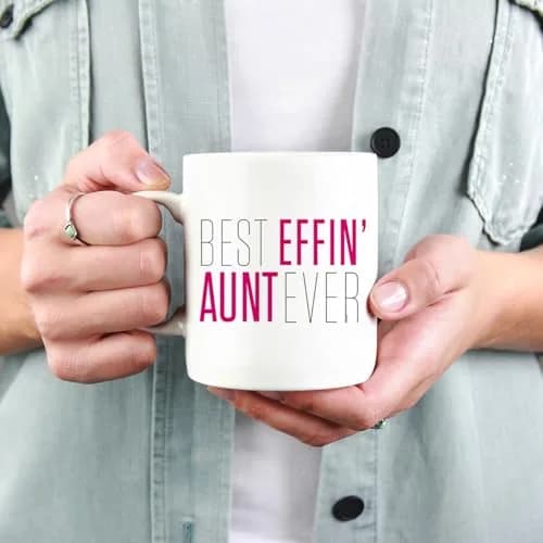 Veracco Best Effin' Aunt Ever Ceramic Coffee Mug For Him Birthday | 11oz White Ceramic thumbnail 7