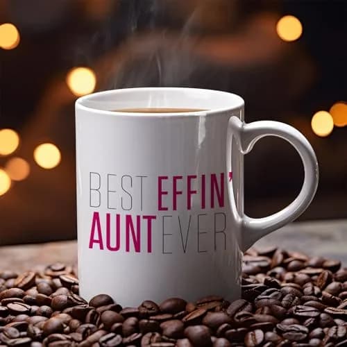 Veracco Best Effin' Aunt Ever Ceramic Coffee Mug For Him Birthday | 11oz White Ceramic thumbnail 8