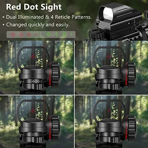 MidTen 3-9x32 4-in-1 Scope Combo with Dual Illuminated Scope Optics & Laser Rangefinder | Aim & Shoot thumbnail 5