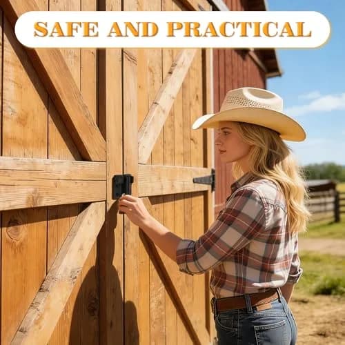 Alise Heavy Duty Flip Latch Gate Latch, Matte Black Stainless Steel Door Lock | For Barn Wood Fence Sliding Doors thumbnail 3