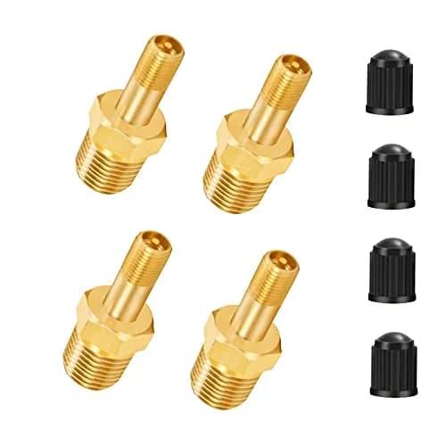 GODESON 1/4" NPT Brass Schrader Tank Valve 4-Pack | Anti-Corrosion, 200 PSI Max Working Pressure thumbnail 5