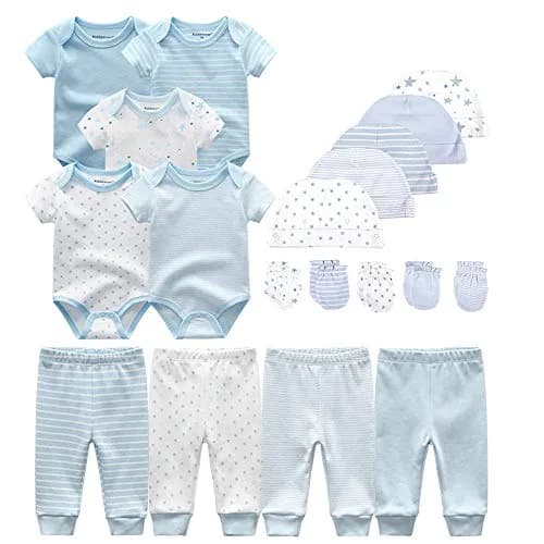 Kiddiezoom Baby Layette Essentials Giftset 19-Piece | Soft Cotton for Newborns (70-120 chars) thumbnail 1