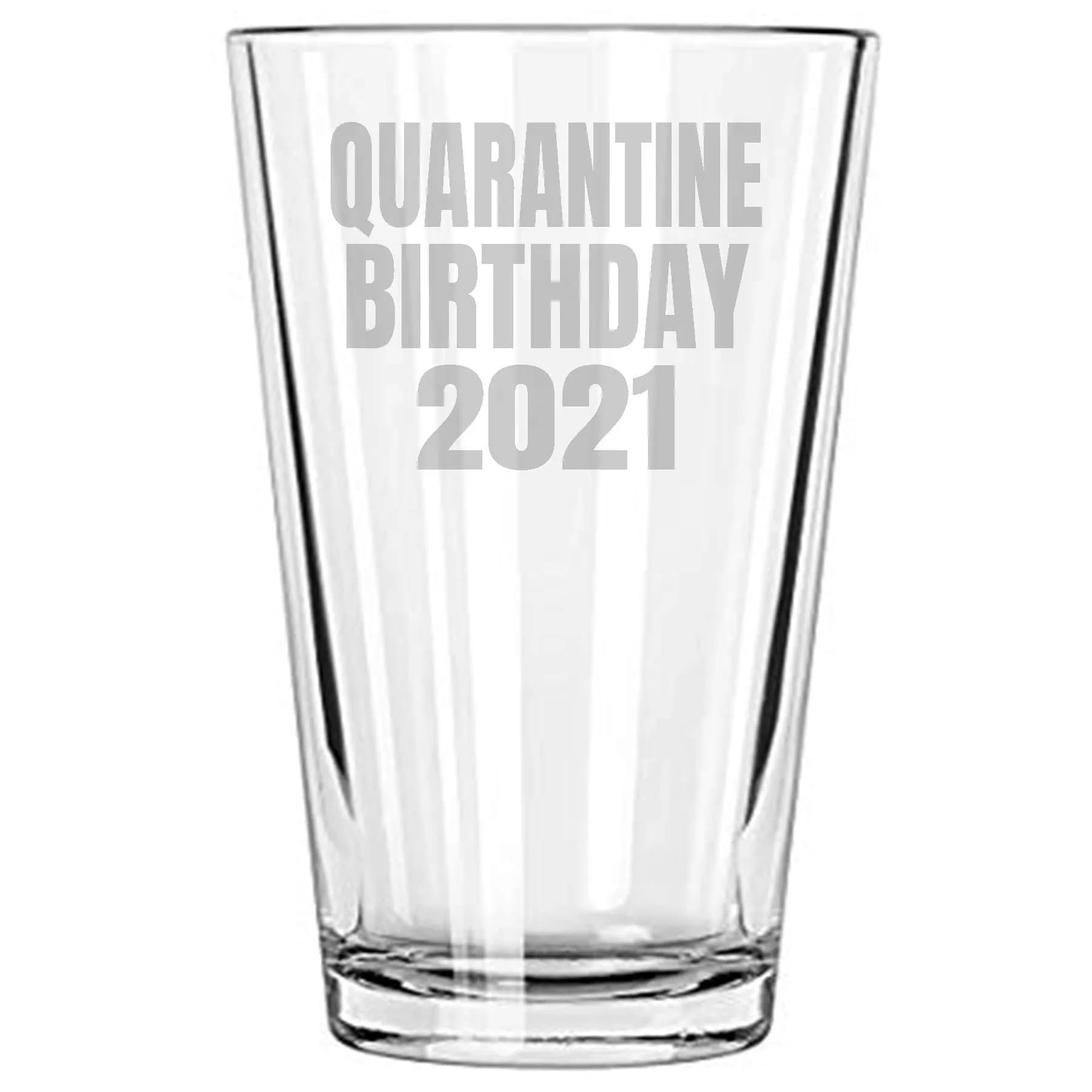 alankathy mug Happy Birthday Wine Glass 473ml (16 oz) | Etched Design, Dishwasher Safe — 16 oz pint beer glass