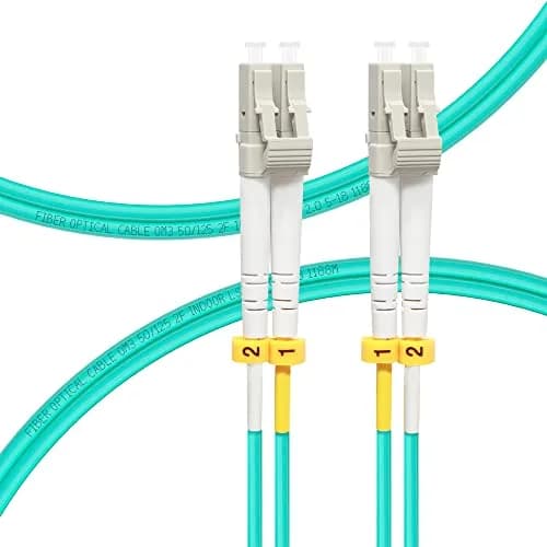 FLYPROFiber LC to LC Fiber Patch Cable OM3 Multimode 2M (7ft) 4-Pack | 10Gbps Data Transfer thumbnail 1